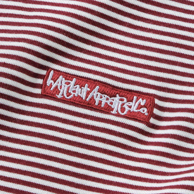 STRIPE TEE - WINE RED