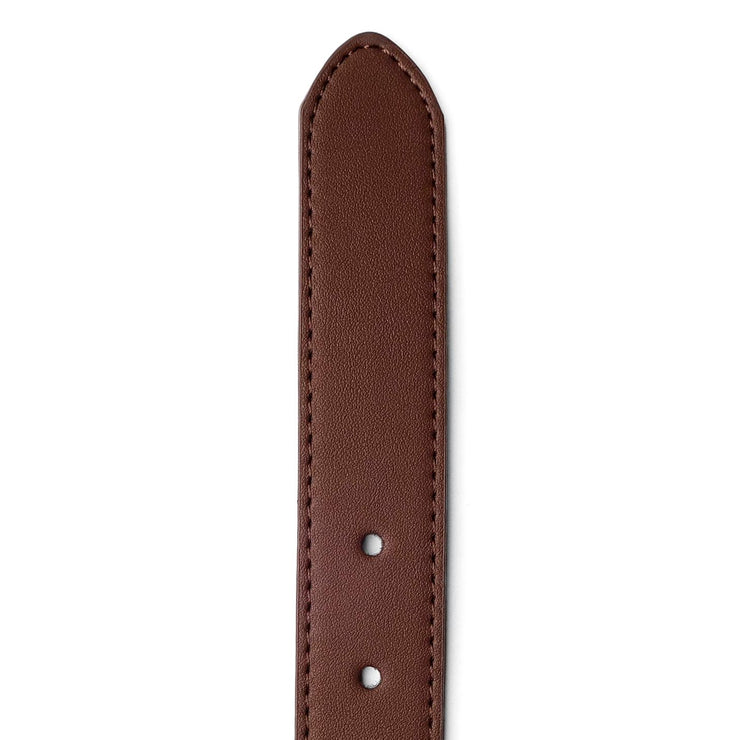 SPIRAL STUDDED BELT - BROWN