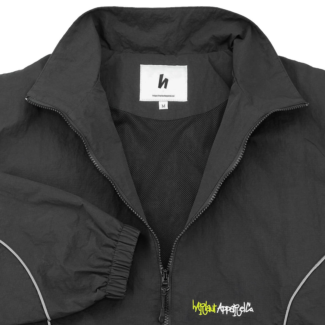 REFLECTING TRACK JACKET - BLACK – Harlaut Apparel