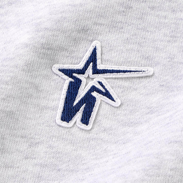 1/4 ZIP STAR SWEATSHIRT - ASH