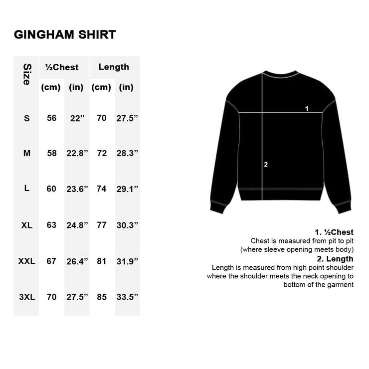 GINGHAM SHIRT - BLACK / WHITE