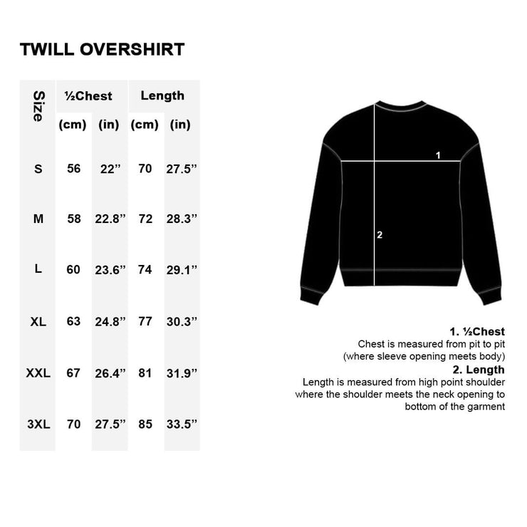 TWILL OVERSHIRT - BLACK / GOLD