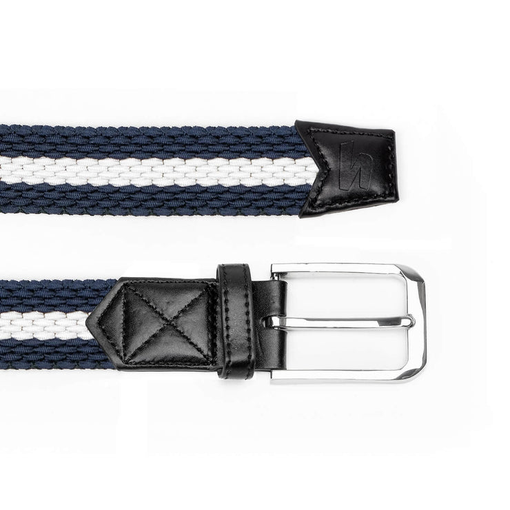 WEBBED BELT - NAVY / WHITE